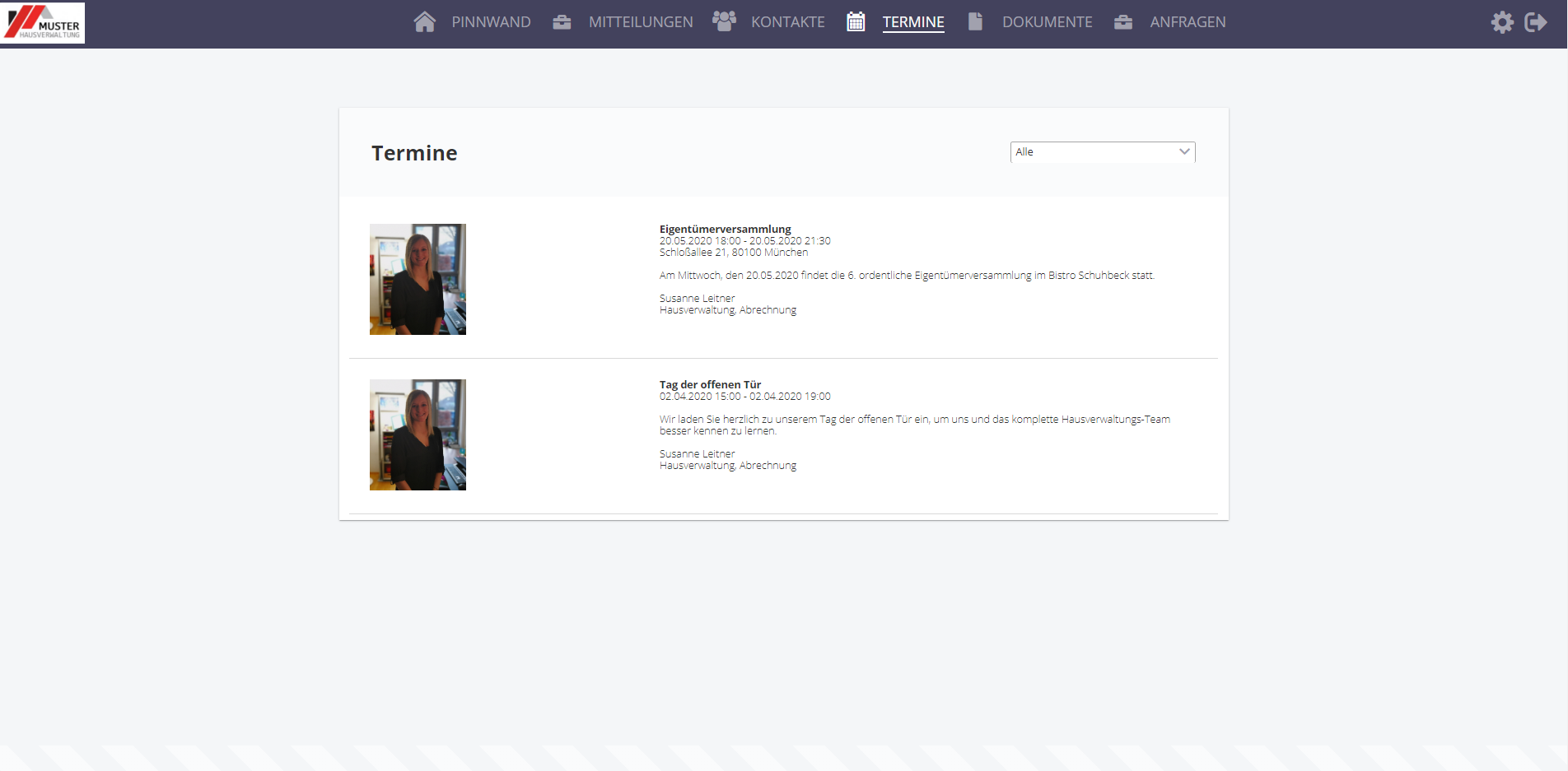 Win-CASA-Portal-Termine