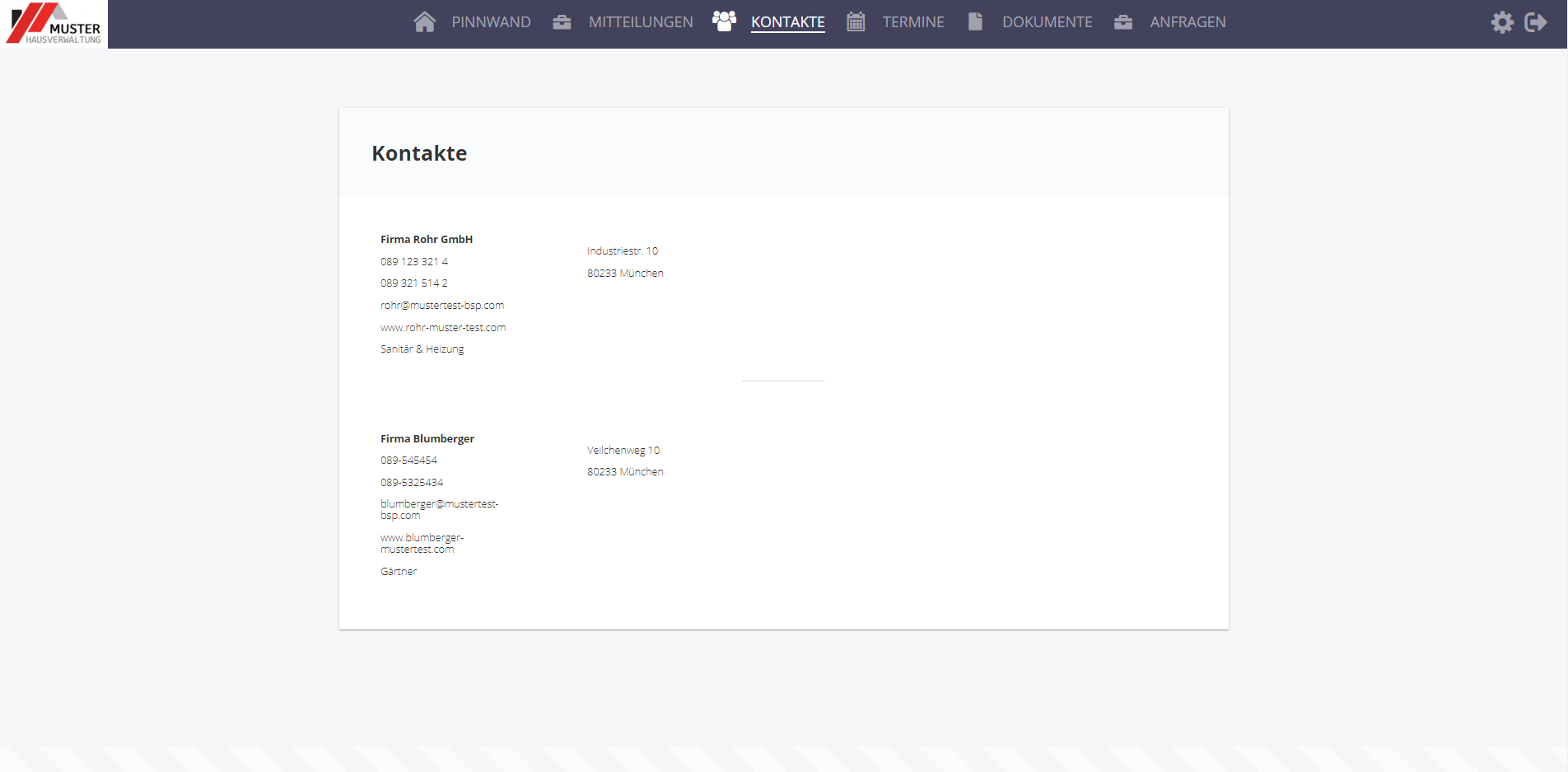 Win-CASA-Portal-Kontakte